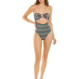 WE WORE WHAT o-ring bandeau one piece swimsuit